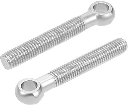 sourcing map 10 Stücke M12 x 80mm 304 Edelstahl Maschinen Schulter Linkes Auge Bolzen Rigg DE