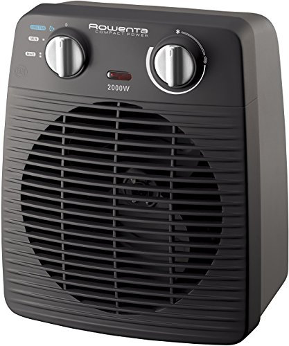 Rowenta Compact Power SO2210F0 Calefactor Compacto con motor dual de 1000 W y 2000 W, función Silence, 2 velocidades y múltiples funciones, fácil de transportar (Reacondicionado)