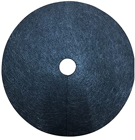 Lot de 10 dalles de jardin rondes anti-mauvaises herbes - Tissu non-tissé dégradable - Stabilisation UV - Imperméable - Diamètre : 42 cm