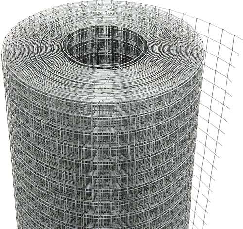 Edelstahl 304 Schweißgitter Zaun Volierendraht Drahtgitter 40x40mm Quadratische Öffnungen Hasendraht Kükendraht Gartenzaun Einfach Zu Schneiden (Color : Silver, Size : 1x5m)