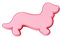 Tierform Schokoladenform Silikon Backform Niedlicher Dackel Welpe Kuchenform Küchenwerkzeug Rosa
