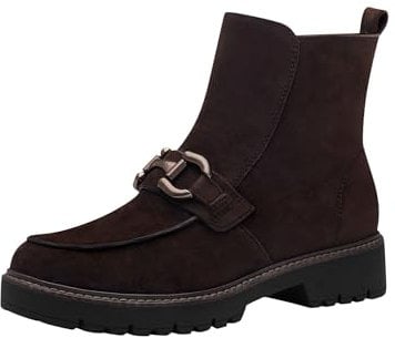 Tamaris Damen Stiefelette Leder bequem; MOCCA, EU 37