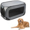 94*53*53 cm Hundetransportbox Faltbar, Pop-Up-Transportbox Hund Katze, Stabile Transportbox, Oxford Stoff Hundebox Auto Hundetasche, Tragbarer Hunde Transportboxen für Katzen & Hunde bis 29.5 kg, Grau