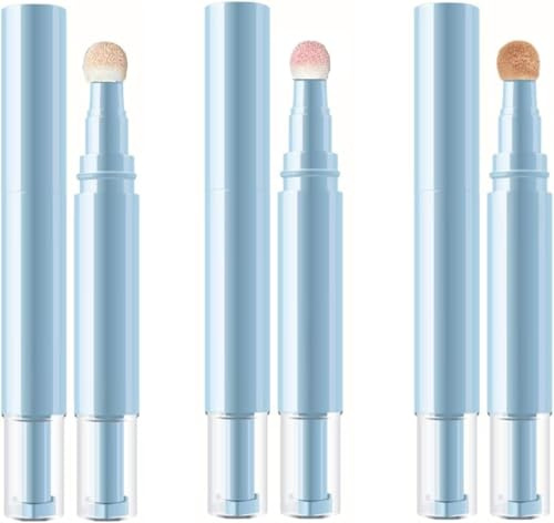 Concealer Pen,Concealer Color Corretor Liquid Concealer With Sponge Head,Makeup Facial Highlighter,Long Lasting Moisturizing High Fit Color Corrector. (Mixed 3pcs, 15cm)