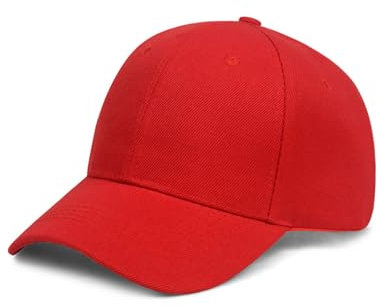 TPZORJX 1 Stück Basecap Unisex, Freizeit Baseball Cap Herren und Damen, Sonnenschutz Baseballkappe Einstellbare Kappe mit Schirm, für Outdoor Running Tennis Golf Reisen - Rot
