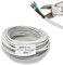 HALOTEC 25 Metri Cavo Tubo Rotondo PVC Bianco A03VV-F 4x0,50 mm² | Cavo Flessibile 4 Conduttori Rame | Blu, Rosso, Verde e Nero | Bassa Tensione 300V | Illuminazione, Elettronica, Impianti
