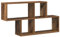 vidaXL Wandregal mit Regal Altholz 100 x 20 x 53 cm Holzwerkstoff