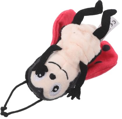 BESTonZON Kuscheliges Fingerpüppchen Marienkäfer aus Weichem Plüsch Interaktive Tierhandpuppe für Fördert Kreatives Geschichtenerzählen und Frühe Entwicklung Rollenspiel für Mädchen und