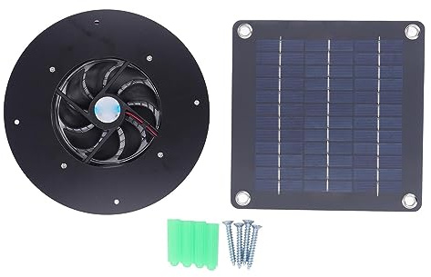 Segrehy Solarpanel-Abluftventilator, leistungsstarkes Belüftungs-Kühlwerkzeug für Gewächshäuser, Schuppen, ABS, monokristallines Silizium, 50 W