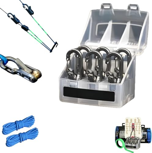 Seilrolle Schnurspanner mit Arretierung–6 Stück Knotenfreie Seilversteller，Kompakter Verstellbarer Seilspanner，Paracord-Zugwerkzeug–für Camping, Wandern, LKW Ladung & Outdoor (White, A)