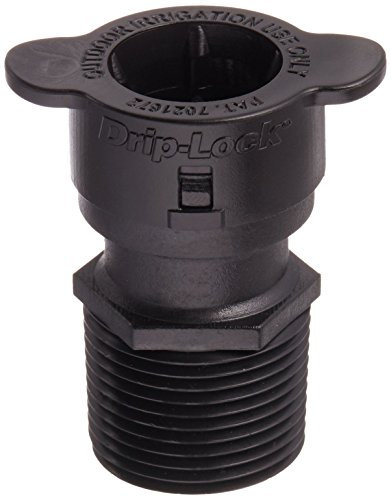 Orbit 67493 3/4-Inch MPT x 1/2-Inch Drip-Lock Push-Fit Drip Irrigation Adapter