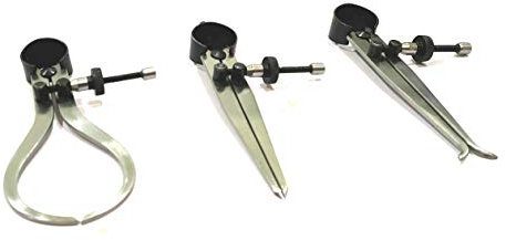 3-teiliges Federmessschieber-Set – innen, außen und Trennwand, 150 mm, Messwerkzeug, Werkstatt, Werkzeugraum