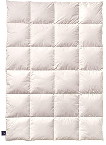 billerbeck Daunendecke | Belvedere | 155 x 220 cm | 100% Daunen | Wärmestufe warm | Jacquard-Satin-Bezug