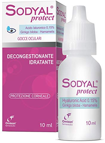 Omisan SODYAL PROTECT abschwellende Augentropfen 0,15% Hyaluron 10 ml