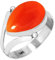 Jeweloporium 925 Silber Ringe für Damen Größe 50(15.9) Orange Echt Karneol Edelstein Kostüm Silber Ringe Geburtstag Geschenk Jahrgang Schmuck