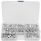Remache de Aluminio, Akozon 350 Piezas M4 Cabeza Plana Tuercas de Remaches de Aluminio Macizo Remaches sólidos Surtido Longitud 4/6/8/10/12/16/20 mm
