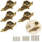 BSTKEY 5 Packs Rose Drawer Knobs Pull Handles for Cupboard Cabinet Wardrobe Chest with Plate, Decorative Furniture Knob for Home (100mm, Antique Brass)