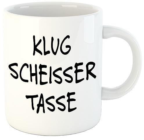 FROINDS Klugscheisser Tasse - das perfekte Geschenk und Statement für alle Besserwisser - Kaffeetasse Teetasse Keramik Weiß - ca. 330 ml spülmaschinengeeignet