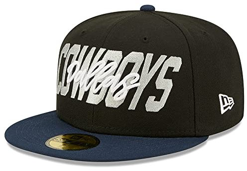 Dallas Cowboys Herren New Era Kappe Draft '22 5950 Baseballkappe, Navy, 58