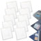 Lot de 10 porte-vignettes autocollants pour permis de stationnement, badges de voiture, van, caravane, pare-brise, photos, cartes de visite (10,5 x 10,5 cm)