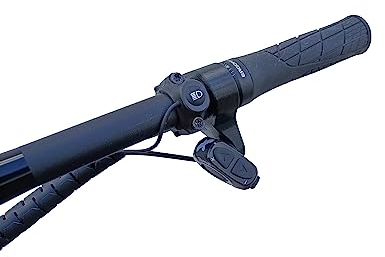DRUCK SOLUTIONS Ergonomische Alternative für Rohloff E14 Gangschaltung Spezial Halter für elektrische Gangschaltung Kompatibel für E14 Trigger inkl. M4x25 Edelstahl- Schraube und Mutter in schwarz