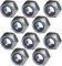 AERZETIX - C49569 - Set di 10 dadi esagonali di bloccaggio M10 Ø esterno 17mm - in acciaio inossidabile A2 - dadi autobloccanti con anello in nylon