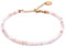 BERGERLIN Opal Fußkette pink - facettiertes, pinkes Fußkettchen - Gold - XS-S