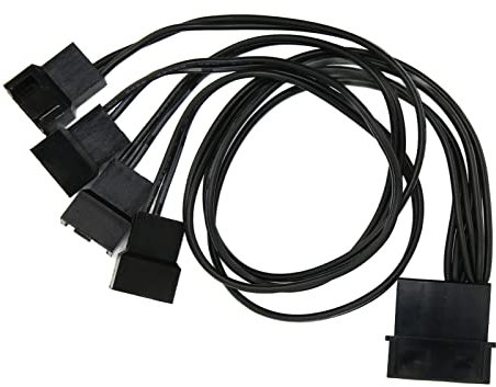 Bewinner PWM Lüfter Hub, PC Lüfter Splitter 13,4 Zoll, Praktischer 4 poliger Adapter, Langlebiges 3 poliges Verlängerungskabel für Desktop Computer