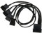 PWM Fan Hub, PC Fan Splitter 13.4in Práctico Adaptador de 4 Pines Durable Cable de Alimentación de Extensión de 3 Pines para Computadora de Escritorio