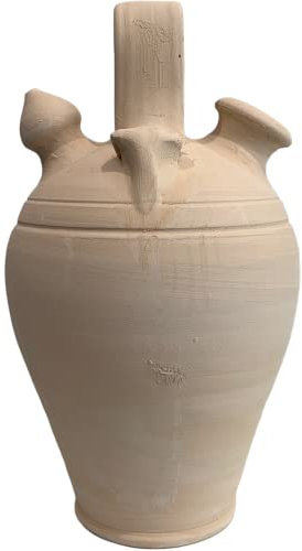 Botijo Español 3L de Cerámica (Hecho a Mano) No Incluye Plato. Producto Fabricado en España (Porron, búcaro)