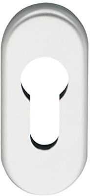 Eco Cylinder Rosette PZ (Rosette), Rosette 70 x 33 x 7 mm Concealed Screwed, Protective Rosette Aluminium Silver Anodised