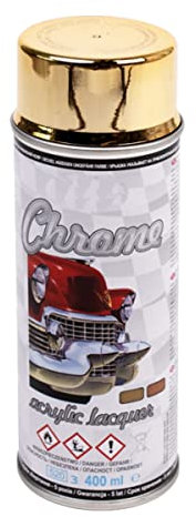 Chromlack Spray 400ml div. Farben Chrom Effektspray Dose (Gold)