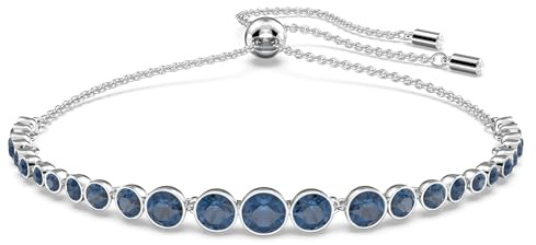 SWAROVSKI Emily Tennis Bracelet Collection With Clear, Blue and Pink Crystals (Amazon Exclusive)