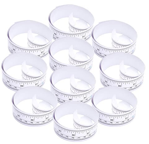 CHGCRAFT 10Pcs 36Inch Adhesive Ruler Self-Adhesive Measuring Tape Imperial and Metric Scale Workbench Ruler Left to Right Sticky Measure Tape for Woodworking Saw Drafting Table