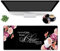 Großes Mauspad mit genähtem Rand, rutschfeste Gummiunterseite, für Laptop, PC, Büro, Arbeit, Gaming, Schreibtischunterlage, Laptop, Bürobecher, Untersetzer, I Can Do All Things and Poeny Flower
