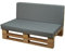 Kissen aus Mikrofaser für Palettensofa (Sitz, Grau, 120cm x 60cm)