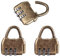 Guoguonb 3 Stück Retro Mini Antik Stil Zahlenschloss Einstellbares 3-stelliges Zahlenschloss Gepäckschloss Vorhängeschloss-Zahlenschloss für Fitnessstudio Tür Außenzelt Reiserucksack Schließfach