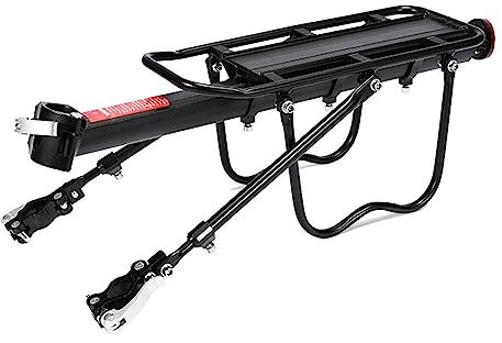 Sadodo Aluminum Bicycle Luggage Carrier Cargo Rear Rack,Quick Release 50KG Cycling Seatpost Bag Holder Stand for 20-29 inch Bike Storage 110LBS