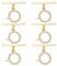 BENECREAT 6 Sets Echte 18K Vergoldete Kubikzirkonia-Knebelverschlüsse, Messing Mikro-Set Mit Klaren Zirkonia-Knebelverschlüssen Zur Herstellung von Halsketten, Armbändern Und Schmuckstücken