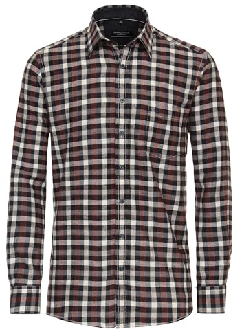 CASAMODA Flanellhemd Langarm kariert Comfort Fit