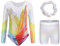 SEAUR Mädchen Turnanzug Turnshorts Set Langarm Gymnastikanzug mit Hose Kinder Trikot Turnen Shorts Gymnastik Tanzen Kleidung 9-10 Jahre