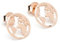 925 Sterling Silber Ohrringe mit Weltkugel - Geschenkidee für Reisende - Made in Italy - Modell Bogotá (Roségold)
