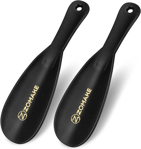 ZOMAKE Schuhlöffel Klein,Schuhanzieher Kleiner Kunststoff Stabil 19cm(2er) | Mini Shoe Horn Plastik Reise,Langlebig,Bequemes Anziehen ohne Bücken,Kinder Damen Herren Senioren,Zuhause Büro Unterwegs