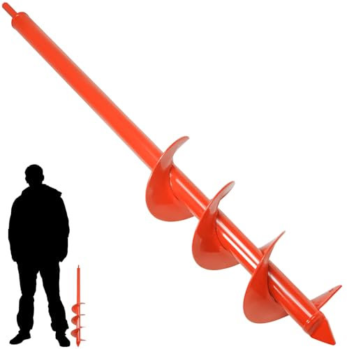 4x25 Upgraded Auger Drill Bit for Planting,Extanded Length Garden Auger Spiral Drill Bit for 3/8 Hex Drive Drill,Garden Spiral Hole Drill Planter for Bulb Planting, Bedding Plants, Umbrella Holes