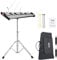 VEVOR Glockenspiel-Xylophon-Set mit 32 Tönen, professionelles Schlaginstrumenten-Set mit Schlägeln, Trommelstöcken, Notenständer, verstellbarem Ständer und Tragetasche für Schüler und Erwachsene