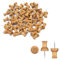 50 Pcs of Wood Push Pins, Cork Notice Board Thumb Tacks Wooden Map Pins for Cork Board, Bulletin, Notice Board, Perfect for School Office Use