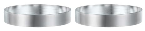 sourcing map 2Pcs Round Cake Ring 4.33 x 1 Inch Seamless Stainless Steel Pastry Mousse Dessert Ring Mirror Coating for Baking Cooking English Muffins Crumpet Making Tool