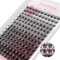 YOONOYA 154 grappes de Faux Cils Individuel 10-16mm Longueur D Curl DIY bande transparente Cils Naturelles Légères Faux Cils DIY à la Maison Extensions de Cils Cluster Lashes(QA-10-16mm-154PCS)