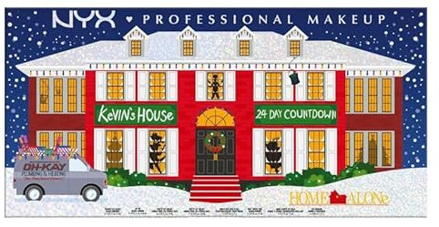 Professional Makeup Home Alone nyx Adventskalender 2024 – Limitierte Edition mit 24 Beauty-Highlights in Originalgröße + Lippenpflege von Glanzelle