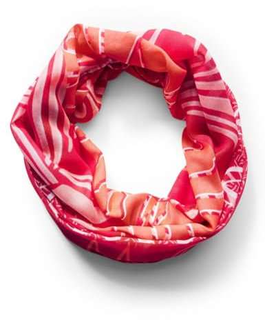 CECIL Damen B572739 Gemusterter Loop Schal, Granita red, A